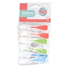 Foto PRENDEDOR PLASTICO COLOR C/6UN WELLMIX